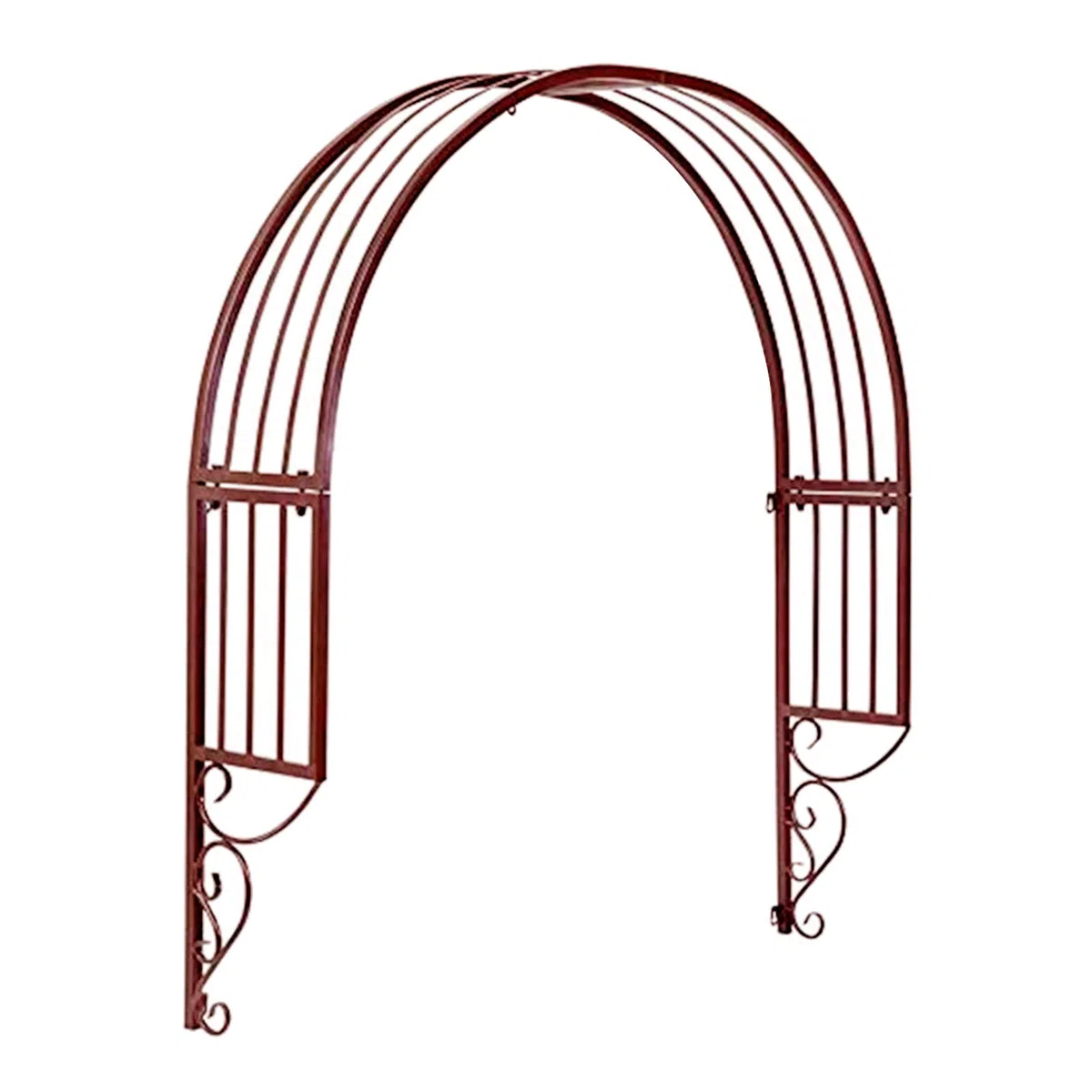 Arche de Jardin Garniture de Porte de Fenêtre Treillis Mural pour Roses, Vignes, Fleur (Noir/Blanc/Bronze/Rouge Cuivre/Argent)