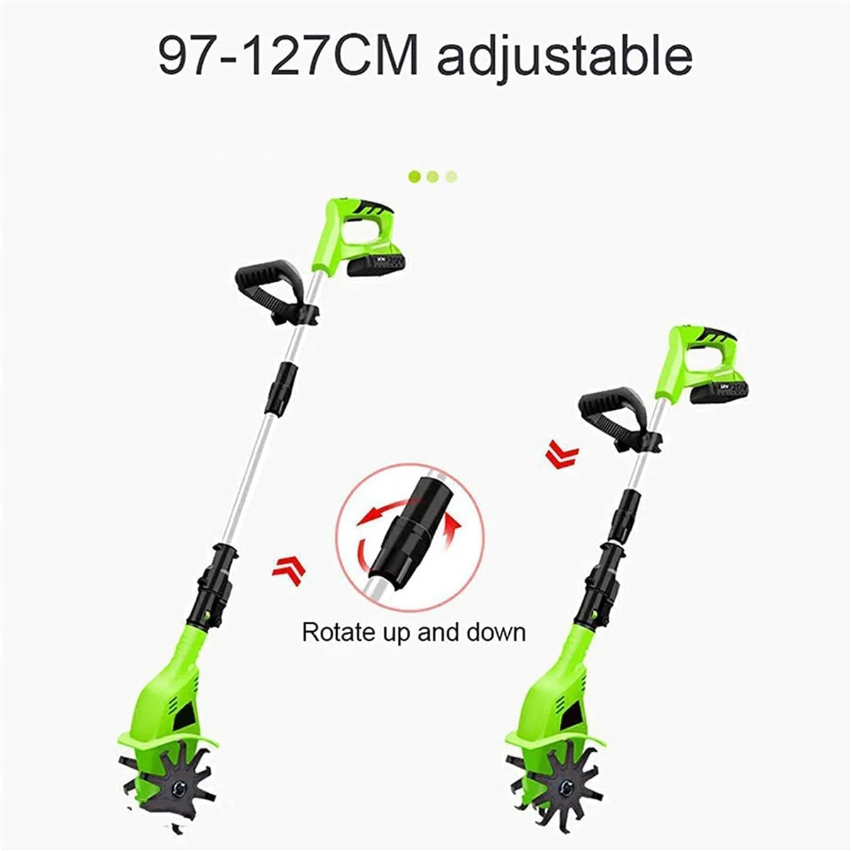 Rotavator Portatif Portatif Lithium Électrique Houe Rototiller Petit Style Domestique Microtiller Desserreur Motoculteur Agricole