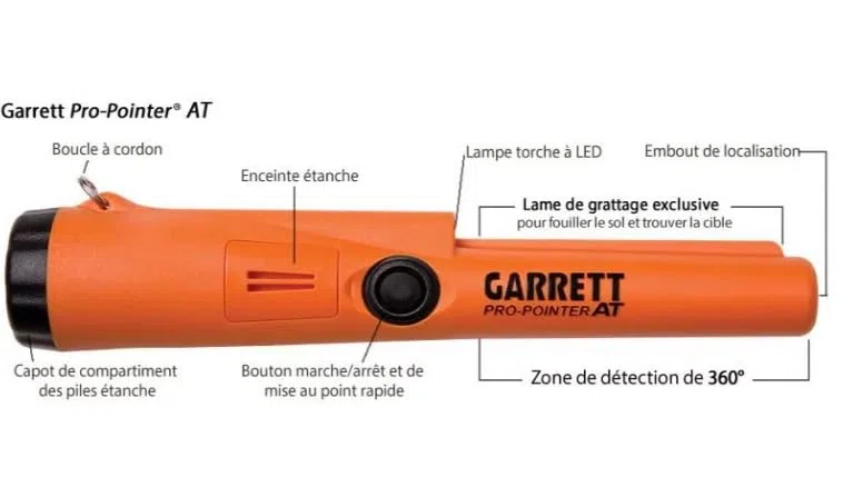 Pack : Détecteur de métaux Garrett ACE 200i + Propointer AT étanche + Accessoire