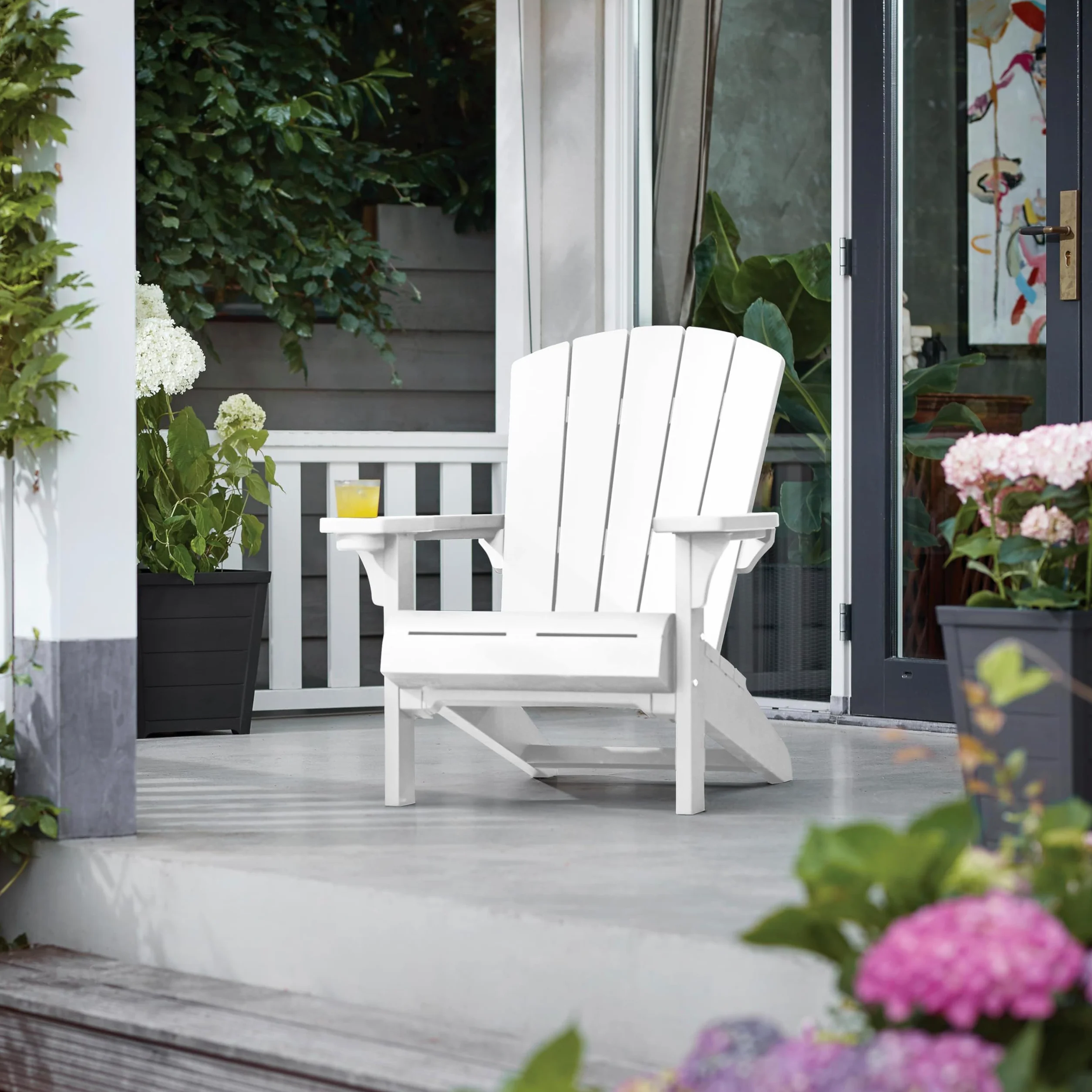 Keter Alpine Adirondack Chaise de Jardin Blanc
