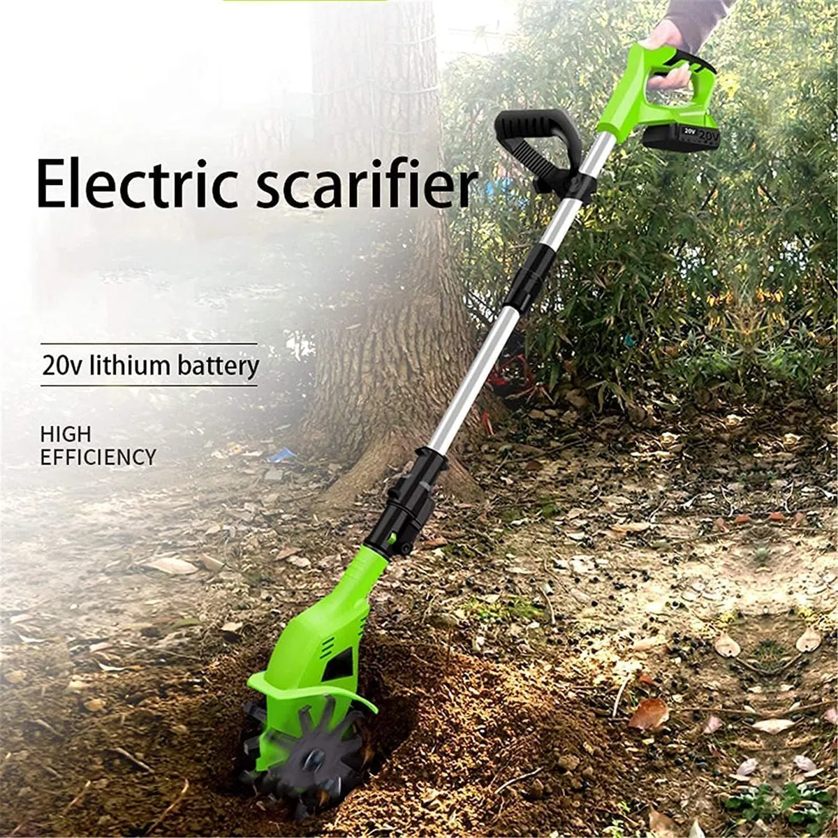 Rotavator Portatif Portatif Lithium Électrique Houe Rototiller Petit Style Domestique Microtiller Desserreur Motoculteur Agricole