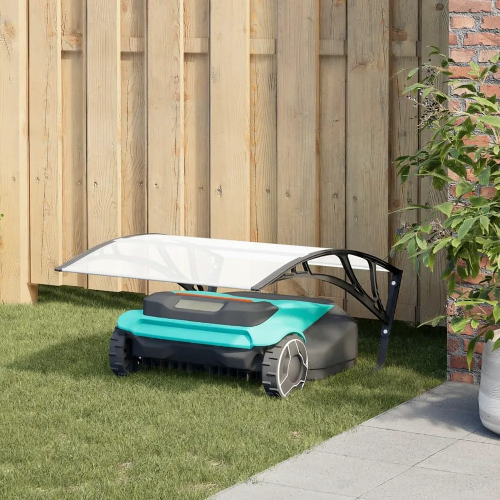 Mangloder Garage pour Robot Tondeuse Noir 80x101x46 cm avec Protection Contre intempéries, Support métallique, Fixation Facile, idéal pour pelouse Jardin, Durable et résistant