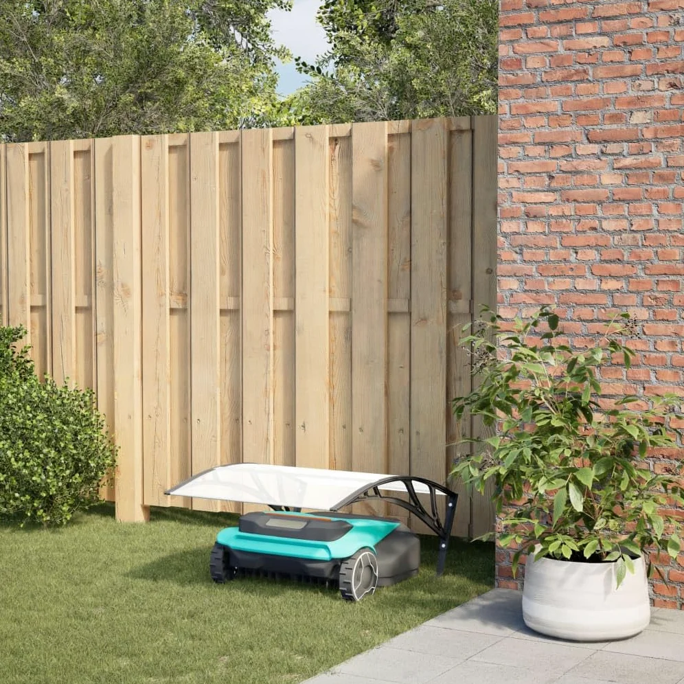 Mangloder Garage pour Robot Tondeuse Noir 80x101x46 cm avec Protection Contre intempéries, Support métallique, Fixation Facile, idéal pour pelouse Jardin, Durable et résistant