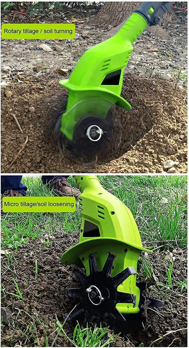 Rotavator Portatif Portatif Lithium Électrique Houe Rototiller Petit Style Domestique Microtiller Desserreur Motoculteur Agricole