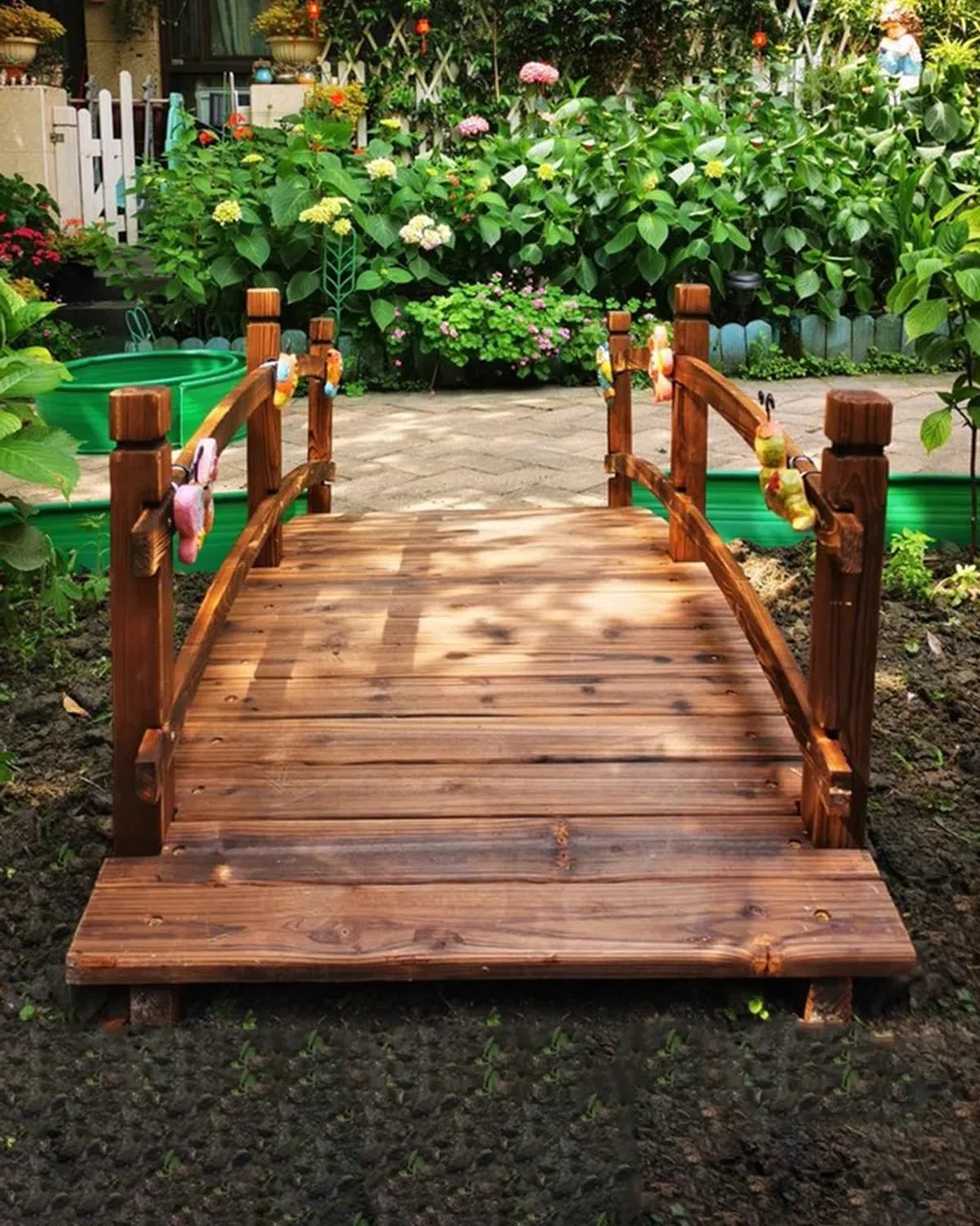 Générique Pont de Jardin extérieur - Passerelle arquée pour allée de pelouse, décoration de Petit Bassin - Longueurs Disponibles : 150 cm, 150 cm et 180 cm (4,5/5/6 pi) pour l’aménagement paysager de
