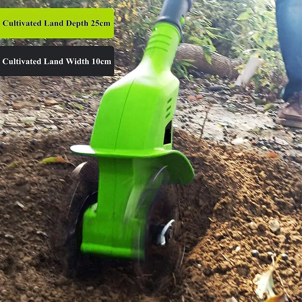 Motoculteur et rotavateur électrique, motoculteur/cultivateur électrique sans Fil, Profondeur de labourage de 25 cm, motoculteurs scarificateurs Portables