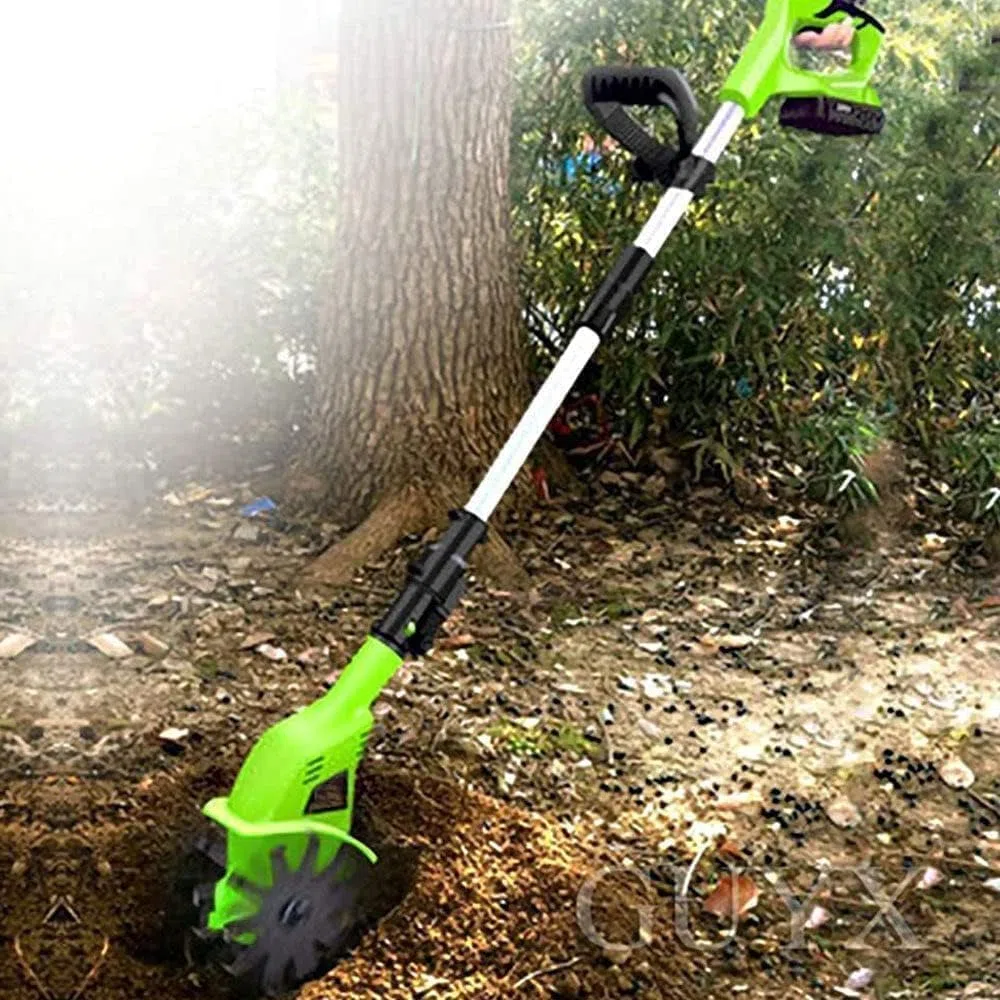 Motoculteurs électriques Rototiller sans Fil 20 V Cultivateur de Sol électrique portatif sans Fil avec Batterie Rechargeable et Chargeur