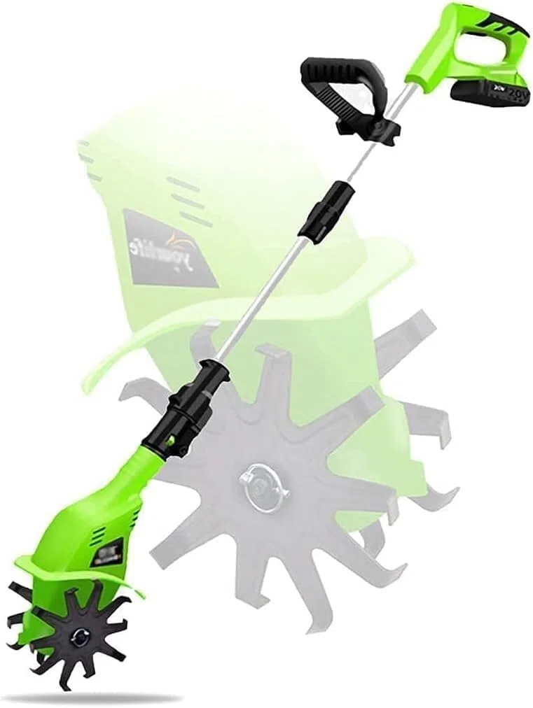 Motoculteur électrique sans Fil avec Batterie au Lithium Rechargeable de 4000 mAh et Chargeur
